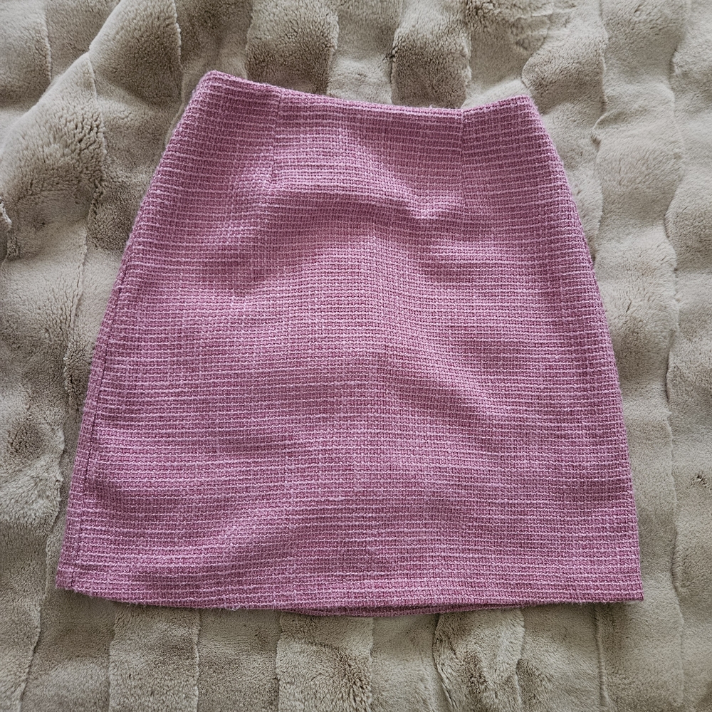 Pink Lliy Pink Tweed Women's Skirt